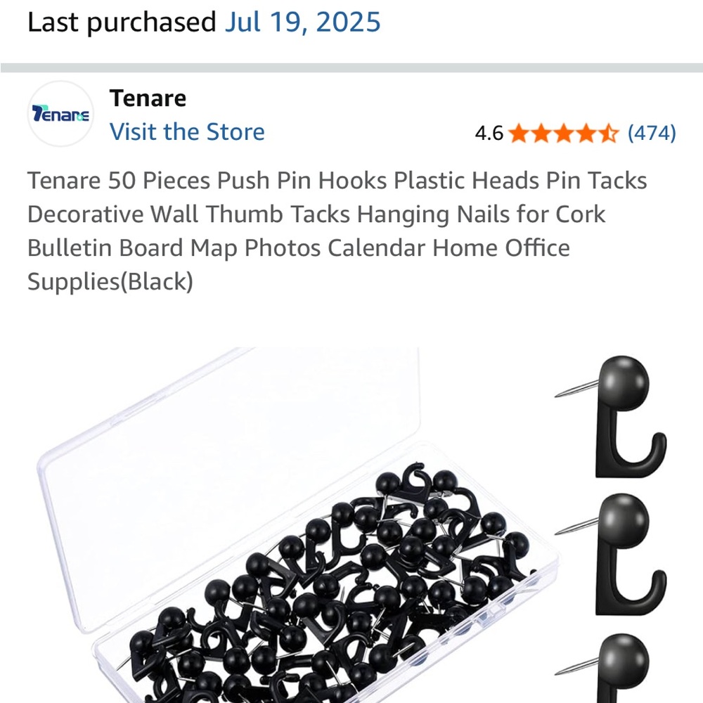 Gray Push Pins Set - Picture 2 of 2